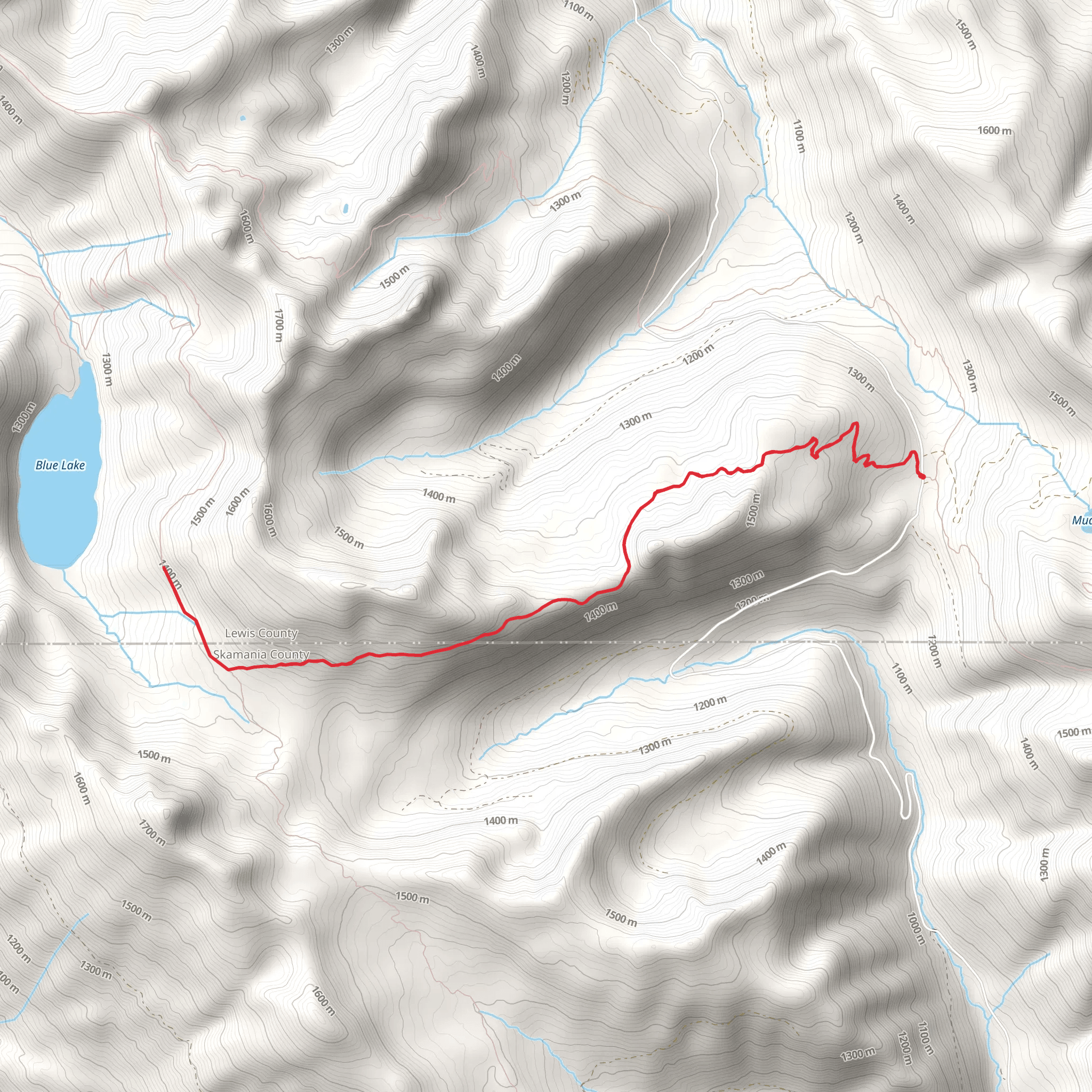 Blue Lake Butte Trail mobile static map