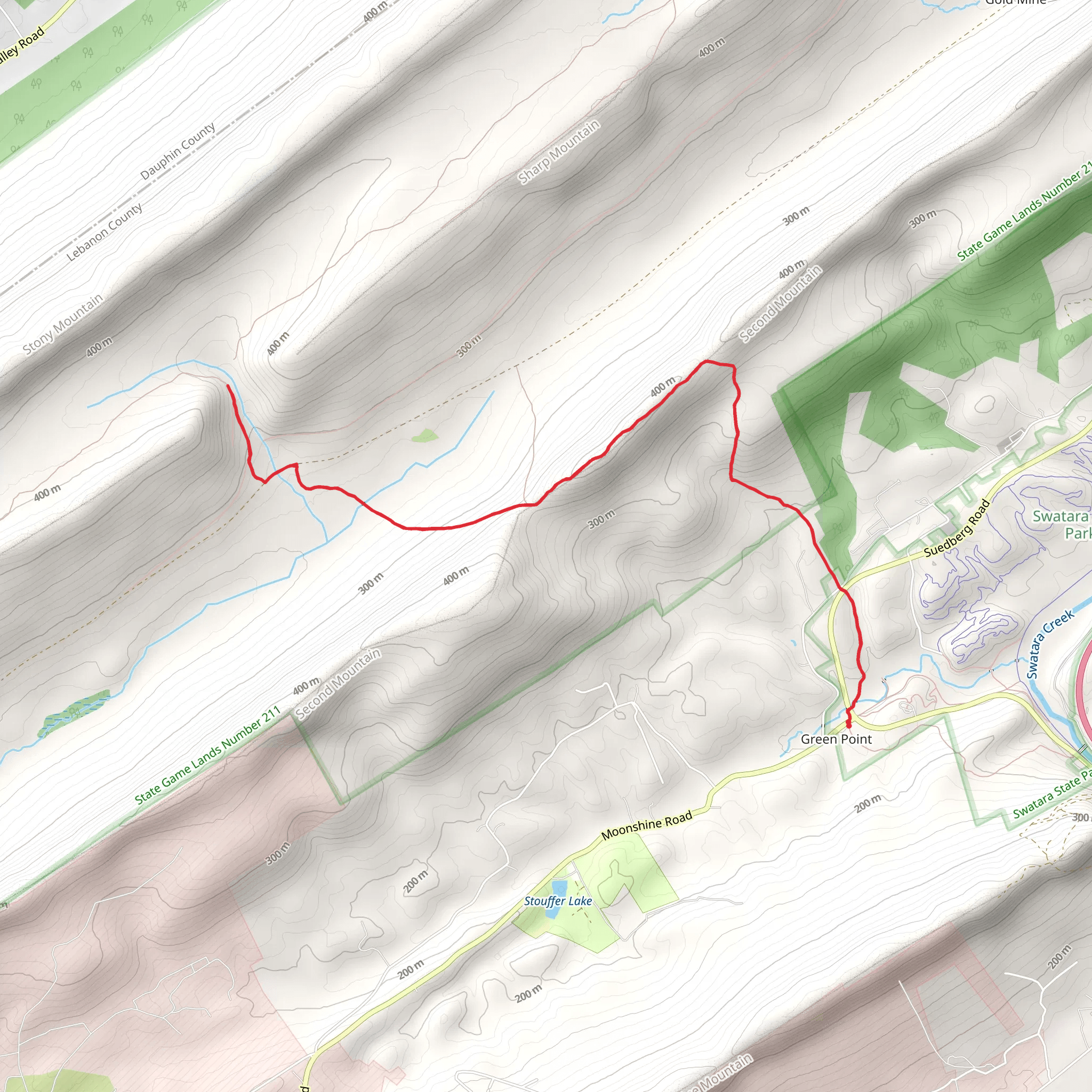 Rausch Creek Trail mobile static map