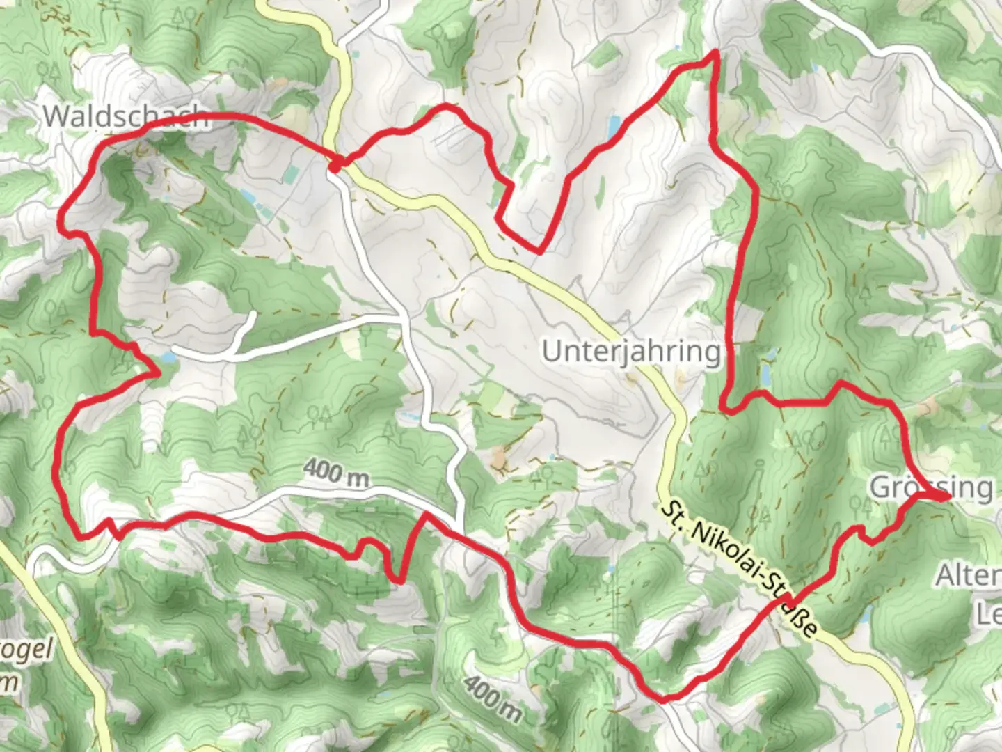 An image depicting the trail St Nikolai Panorama Trail and its surrounding area.