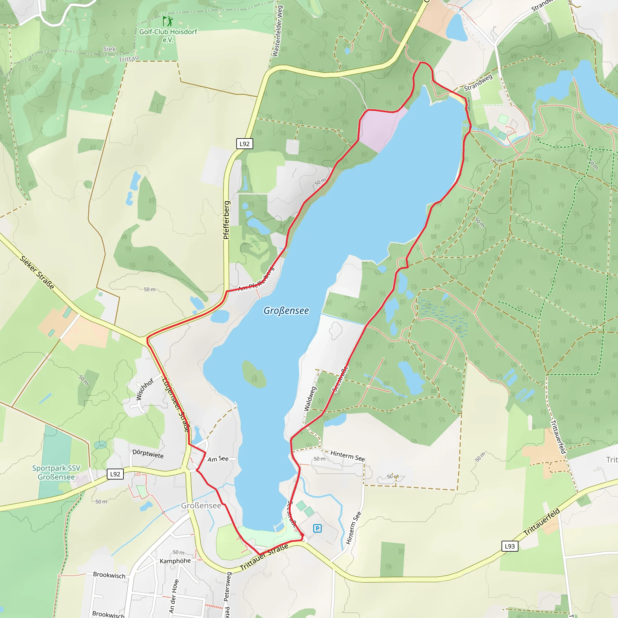 Großensee Loop mobile static map