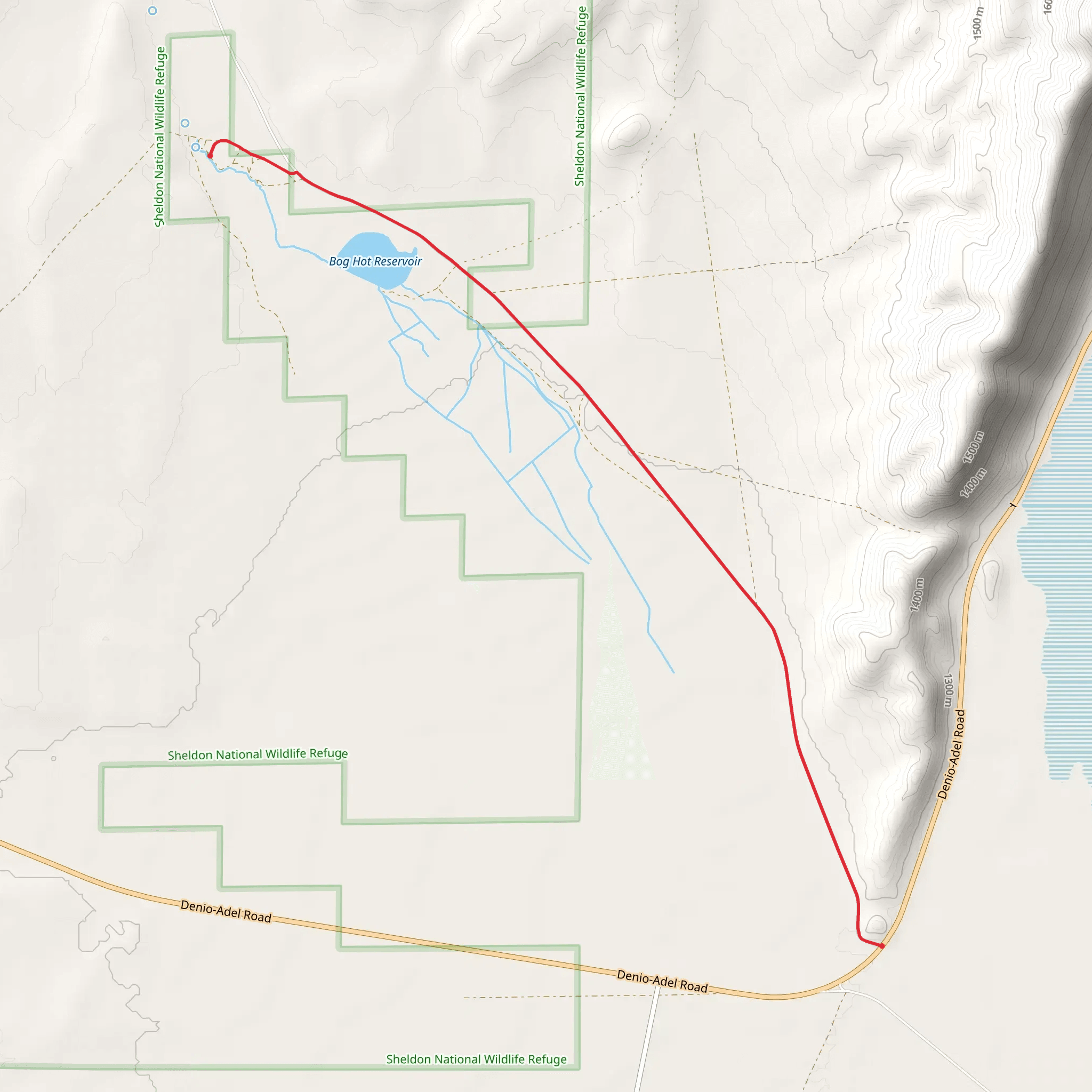 Bog Hot Creek - Denio-Adel Road mobile static map