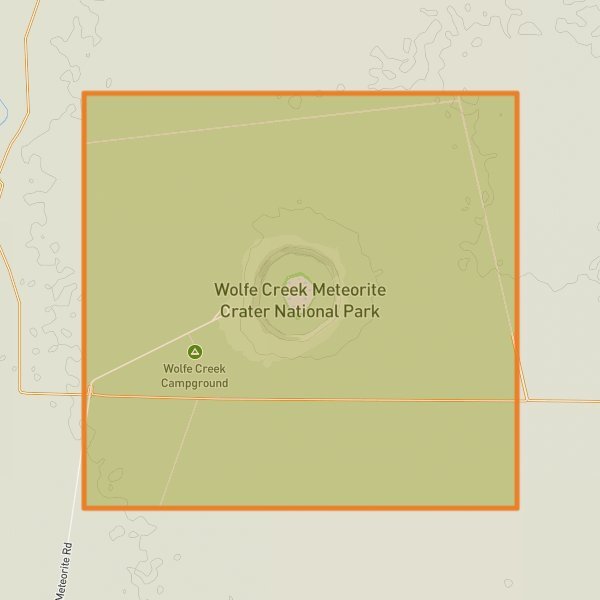 Wolfe Creek Meteorite Crater National Park mobile static map