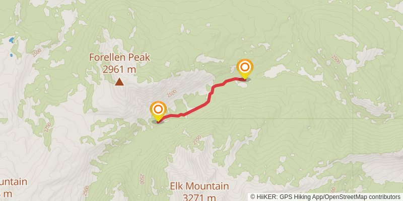 Owl Creek via Glade Creek Trail stage 2 Map