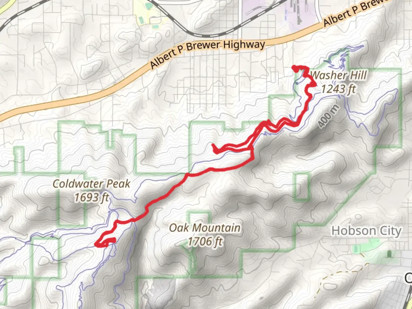 An image depicting the trail Tortise, Chilhowee and Rock Slot Trail and its surrounding area.