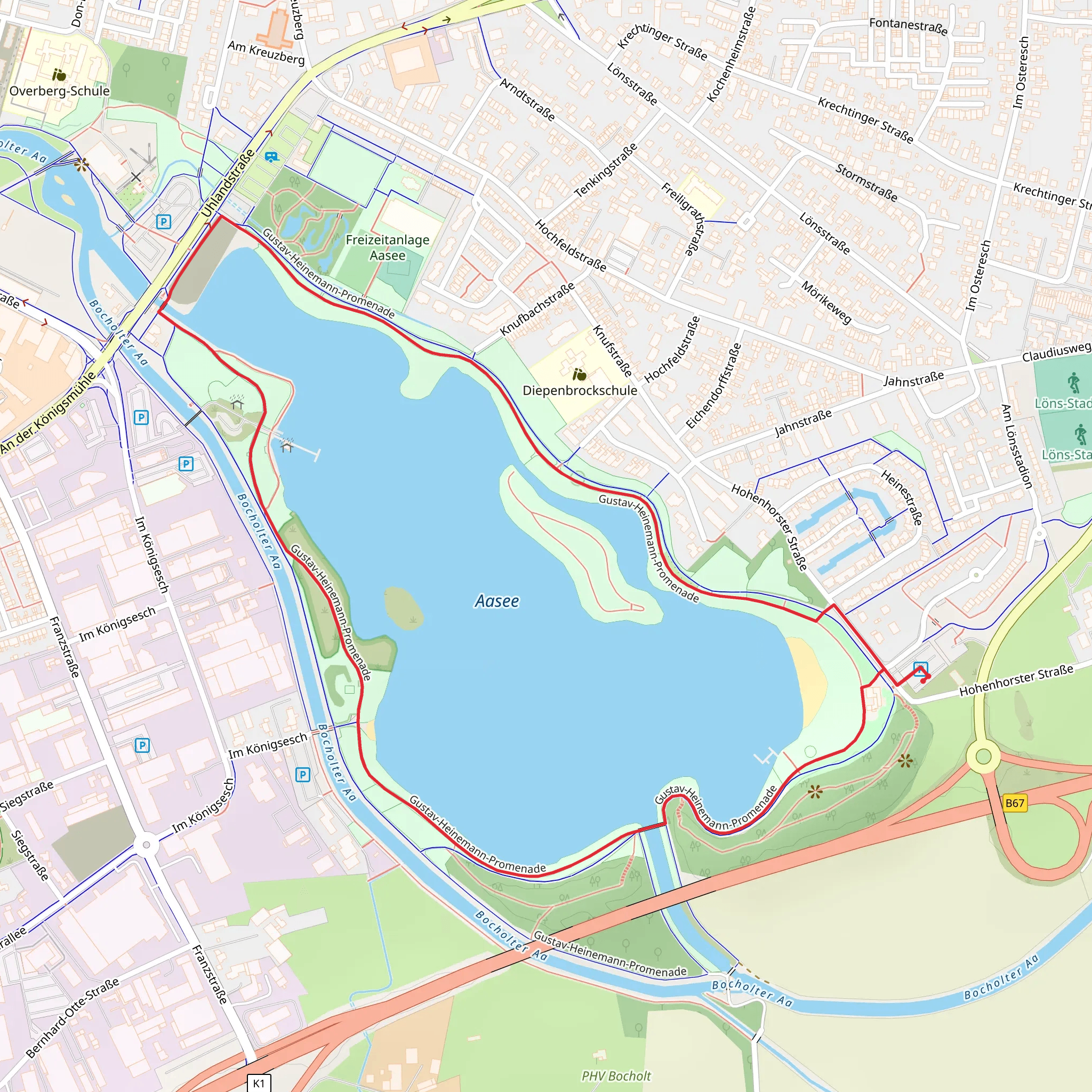 Aasee Loop mobile static map