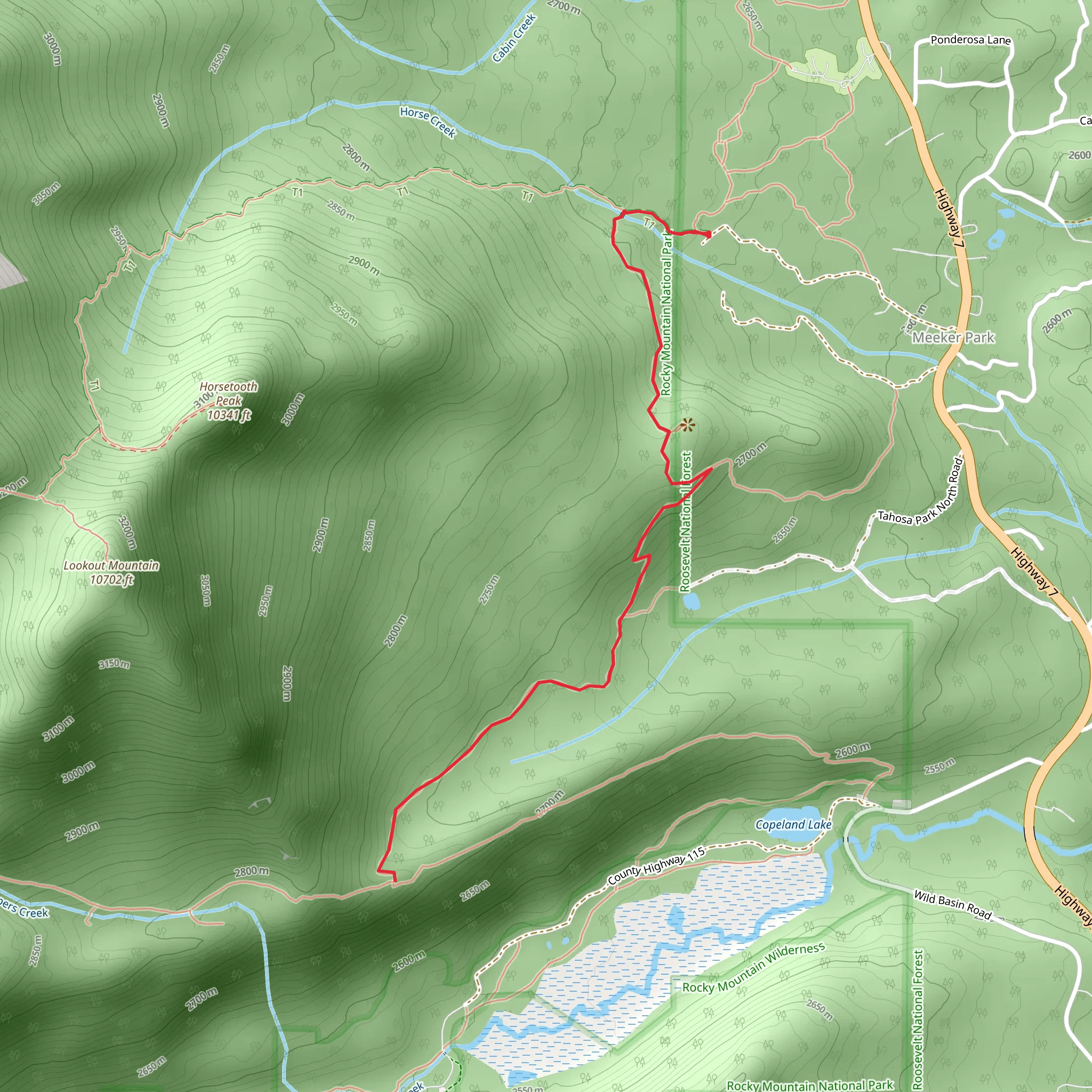 Meaker Park Sandbeach Cutoff Trail mobile static map