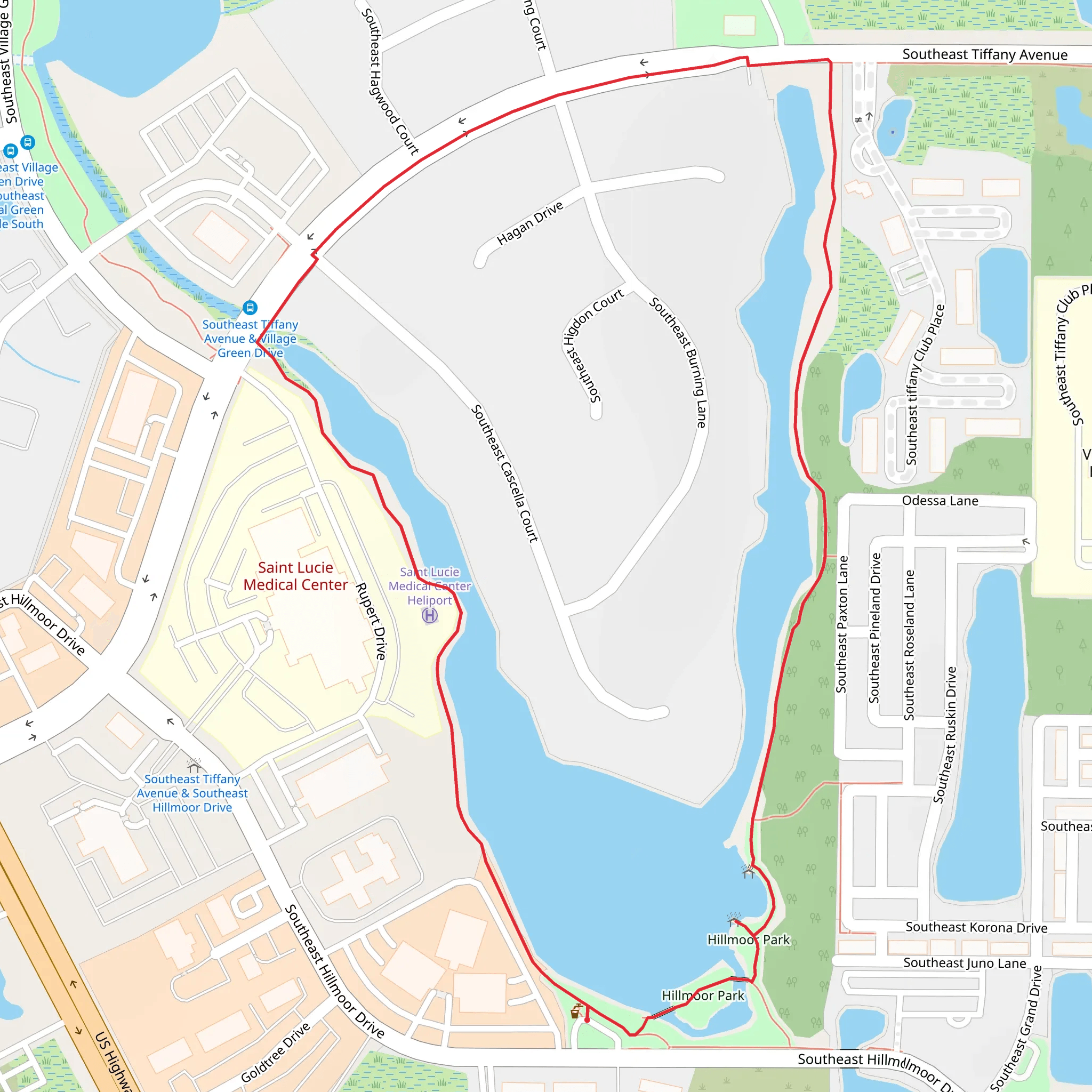 Hillmoor Park Loop mobile static map