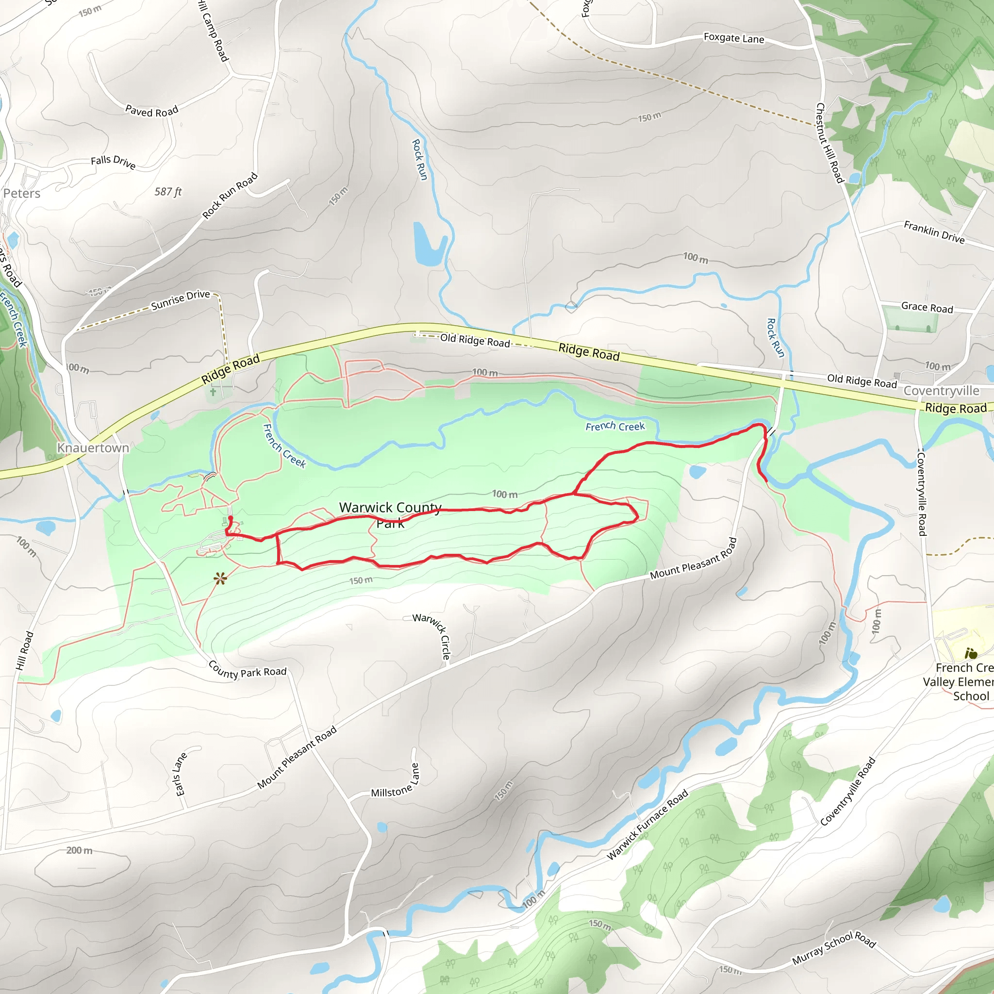 French Creek and Charcoal Trail Loop mobile static map