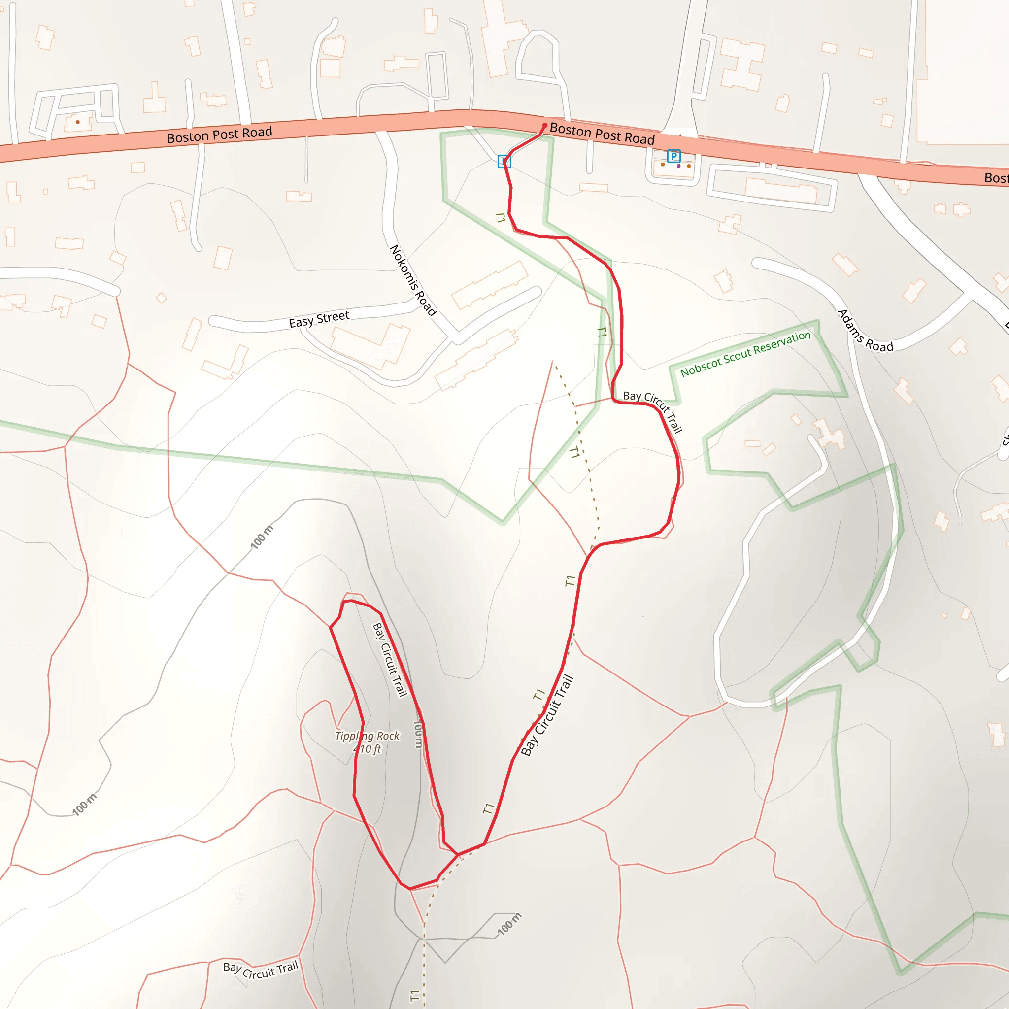 Tippling Rock via Road Bay Circuit Trail mobile static map