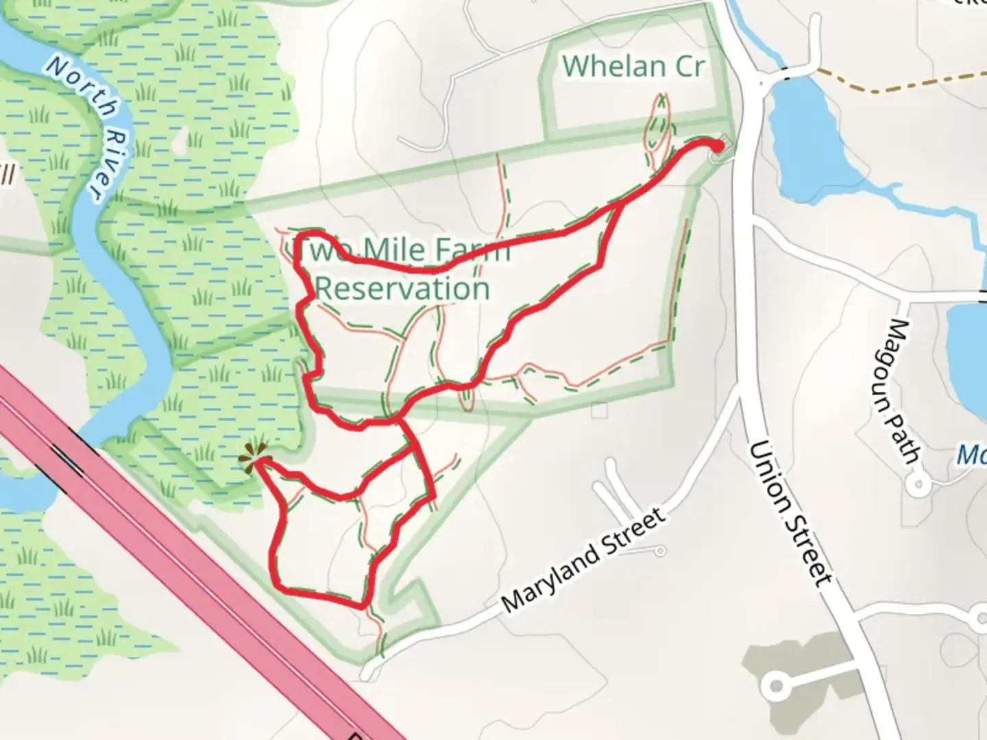 An image depicting the trail Union Street Loop and its surrounding area.