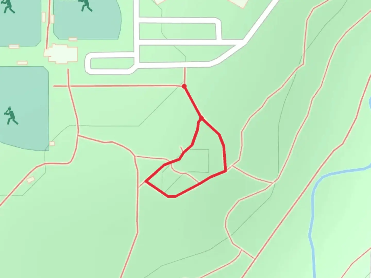 An image depicting the trail Combined Locks Loop and its surrounding area.