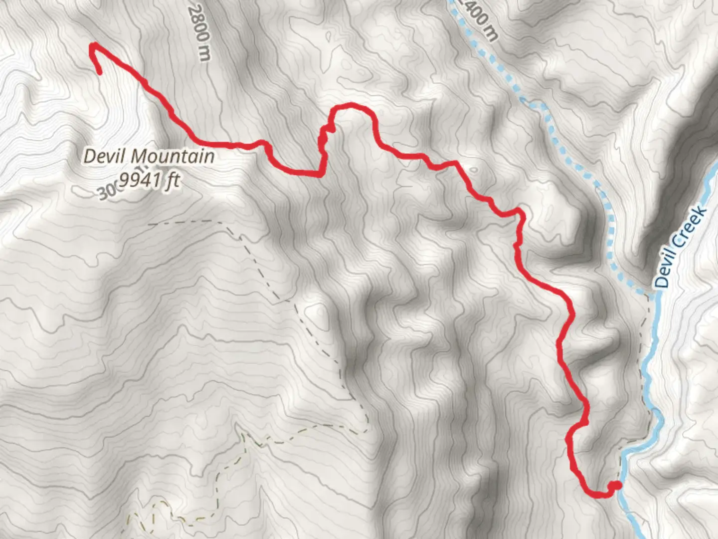 An image depicting the trail Snow Springs Trail and its surrounding area.