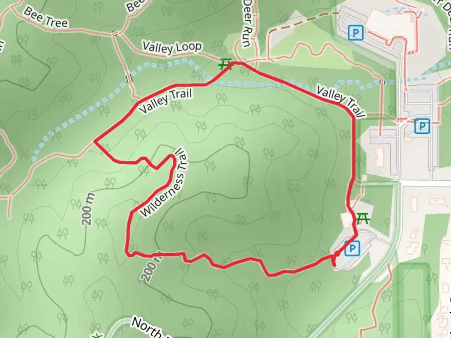 An image depicting the trail Wilderness Loop Trail and its surrounding area.