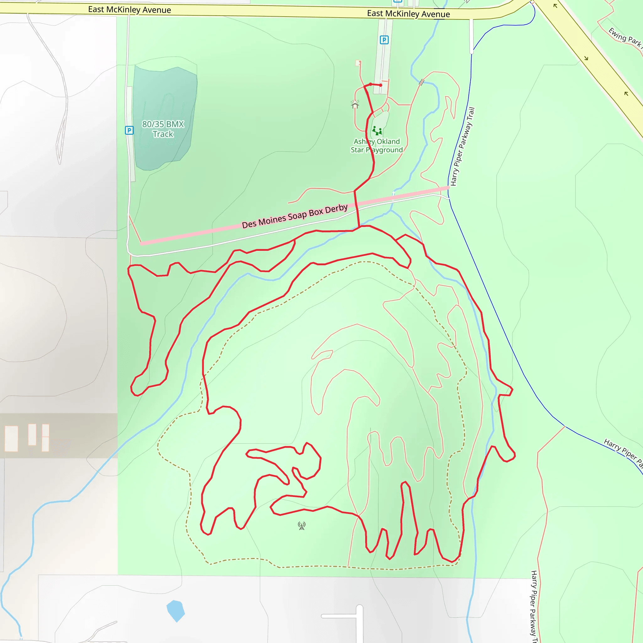 Ewing Park Nature Loop Trails mobile static map