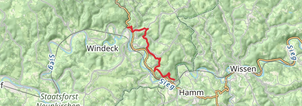 Natursteig Sieg stage 7 Map