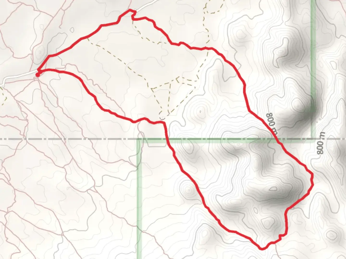 An image depicting the trail Massacre Falls Trail Loop and its surrounding area.