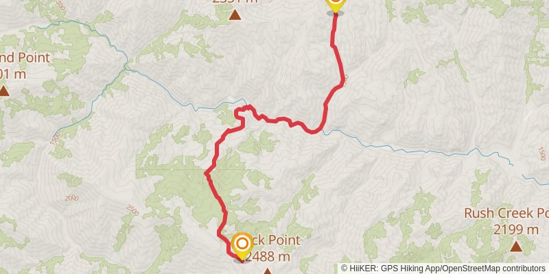 Idaho Centennial Trail stage 30 Map