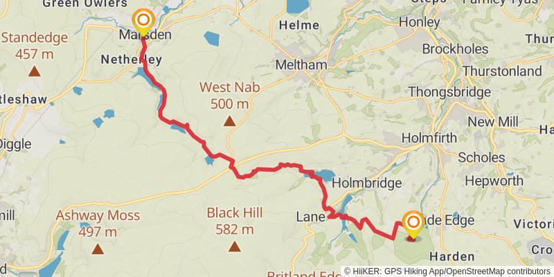 Kettlewell to Langsett Trail stage 9 Map