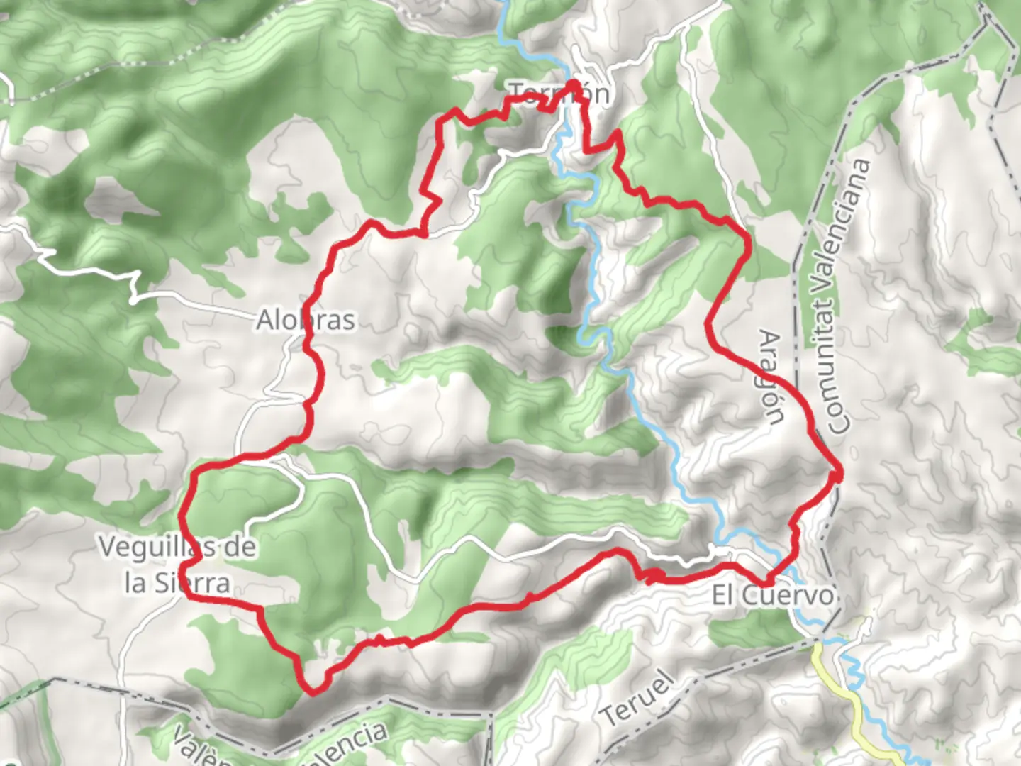 An image depicting the trail Tormon PR TE 005-b and its surrounding area.