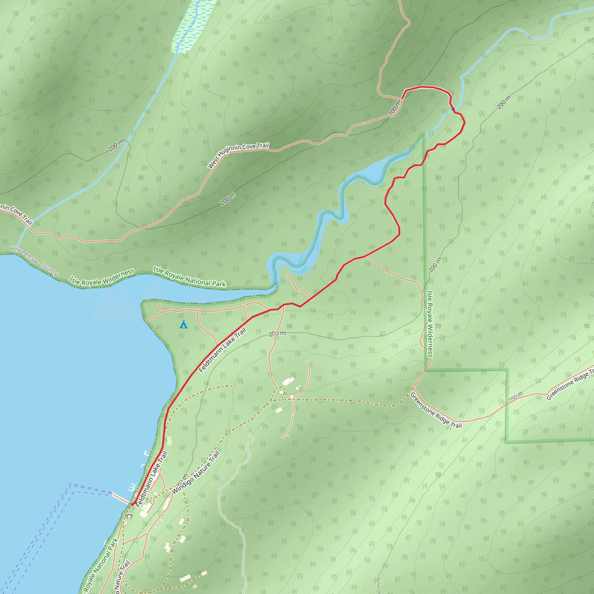 Washington Creek Trail mobile static map