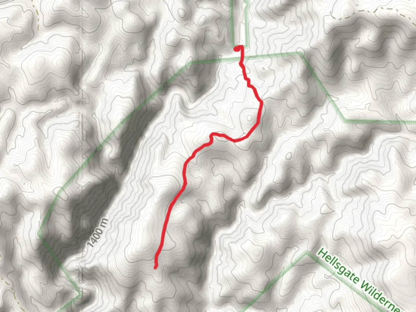 An image depicting the trail Mescal Ridge via Bear Flat Trail and its surrounding area.