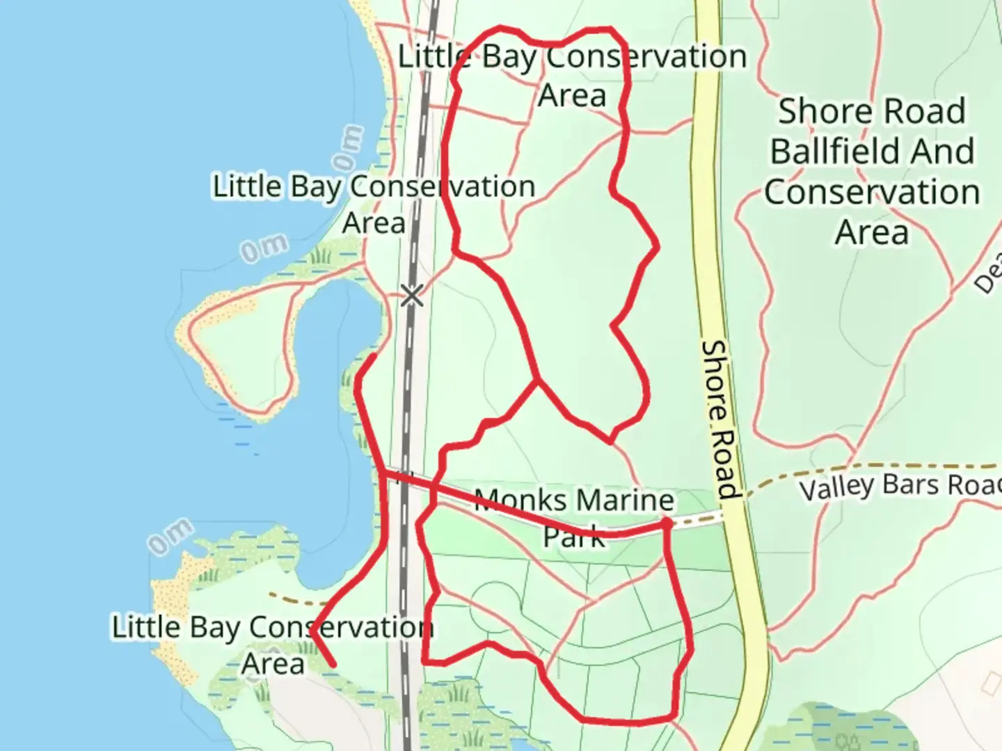 An image depicting the trail Monks Marine Park Loop Trail and its surrounding area.