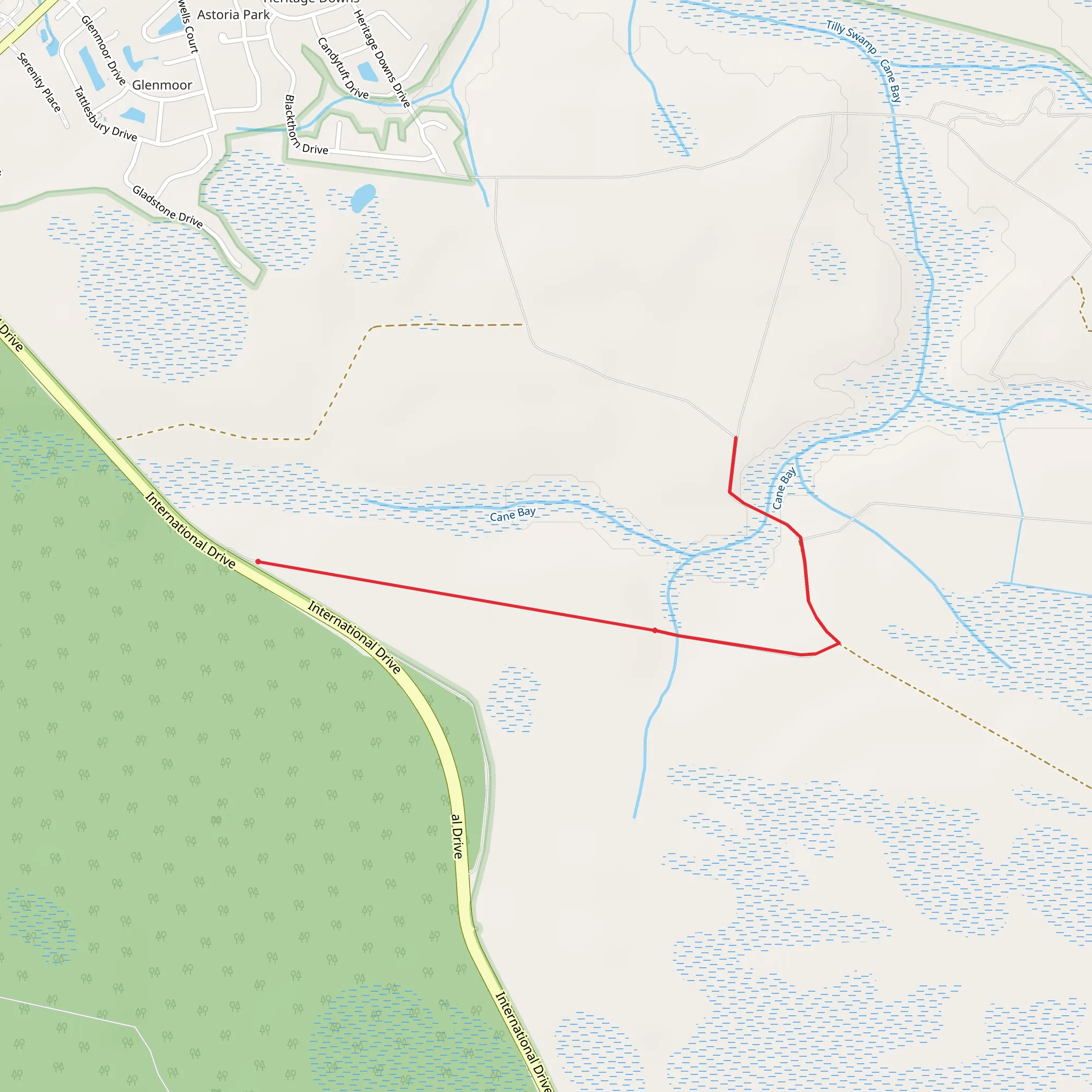 Walk beside Cane Bay mobile static map