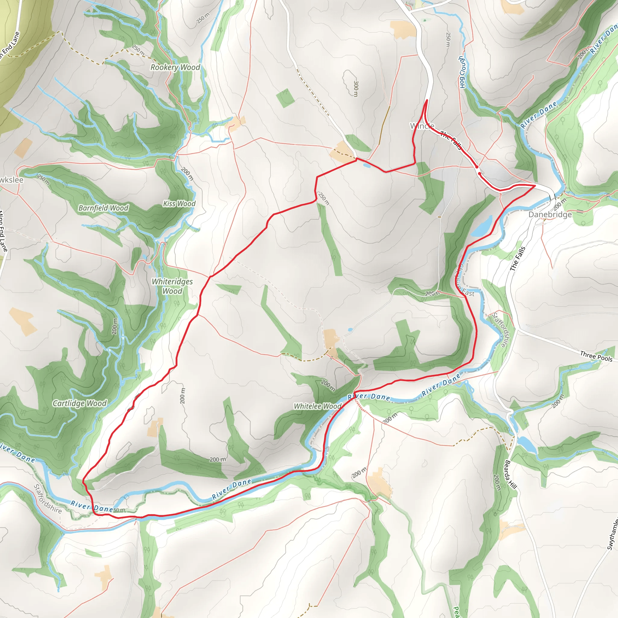Wincle Loop mobile static map