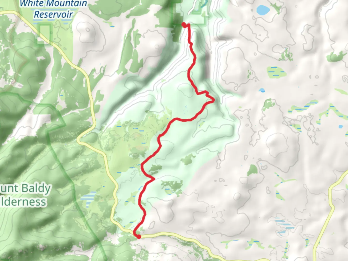An image depicting the trail East Fork Trail and its surrounding area.