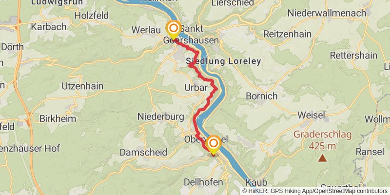 RheinBurgenWeg stage 9 Map