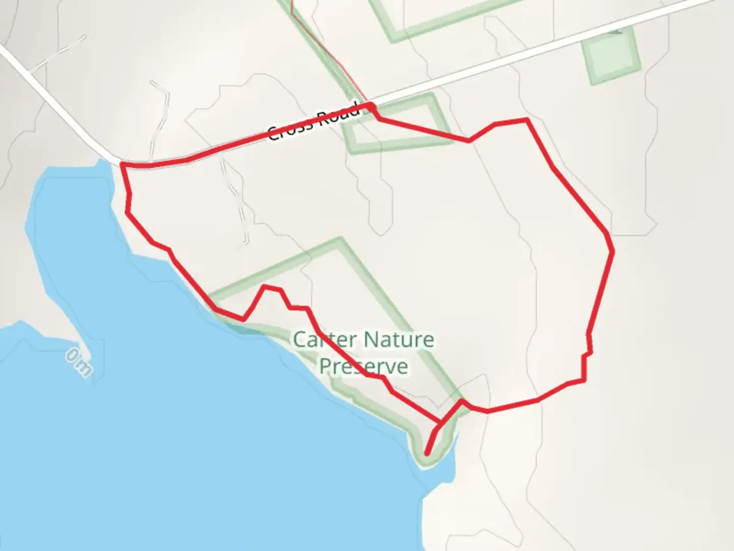 An image depicting the trail Union River Loop from Cross Road and its surrounding area.