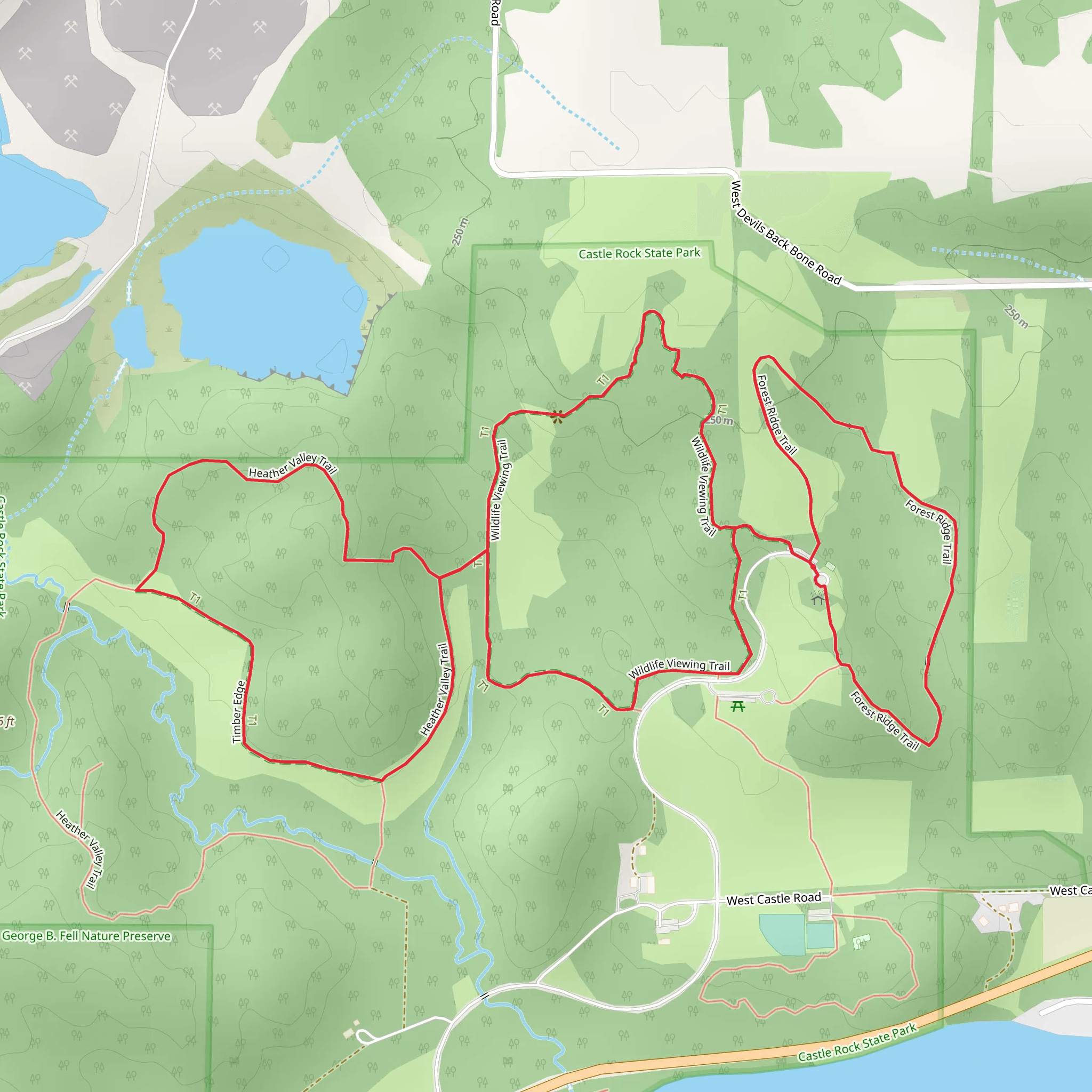 Wildlife Viewing, Heather Valley and Forest Ridge Loop Trail mobile static map