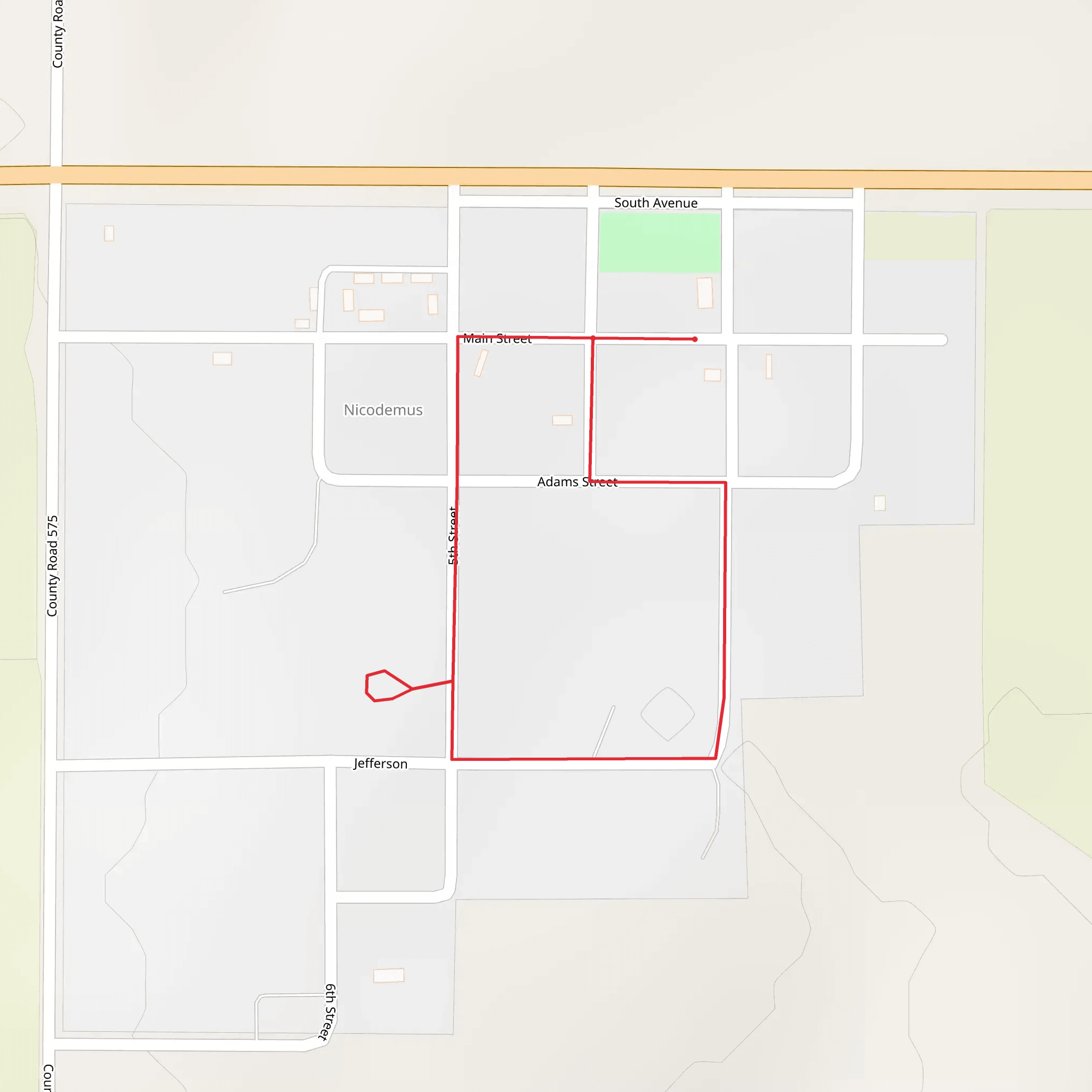 Adams Street Loop mobile static map