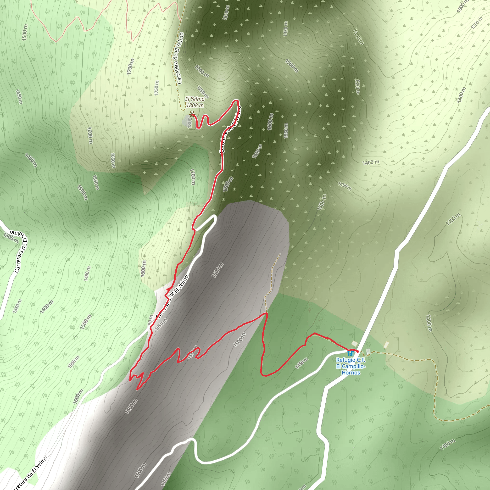 Cumbre del Yermo mobile static map