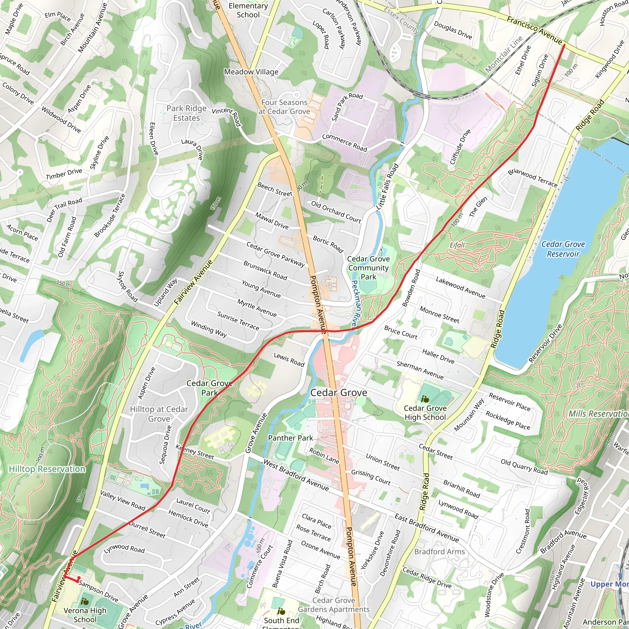 West Essex Trail mobile static map