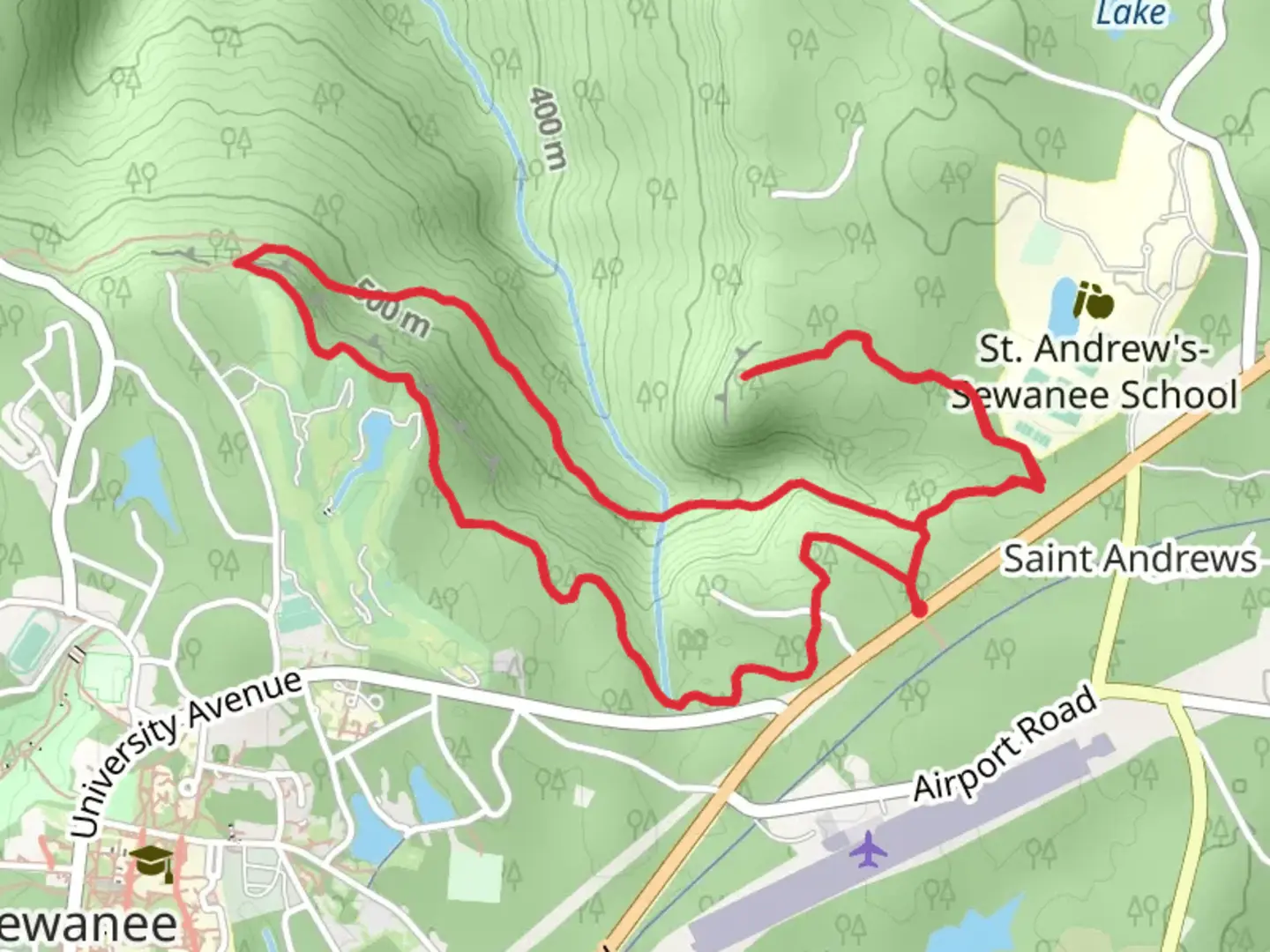 An image depicting the trail Beckwith's Point - Piney Point - Perimeter Loop Trail and its surrounding area.