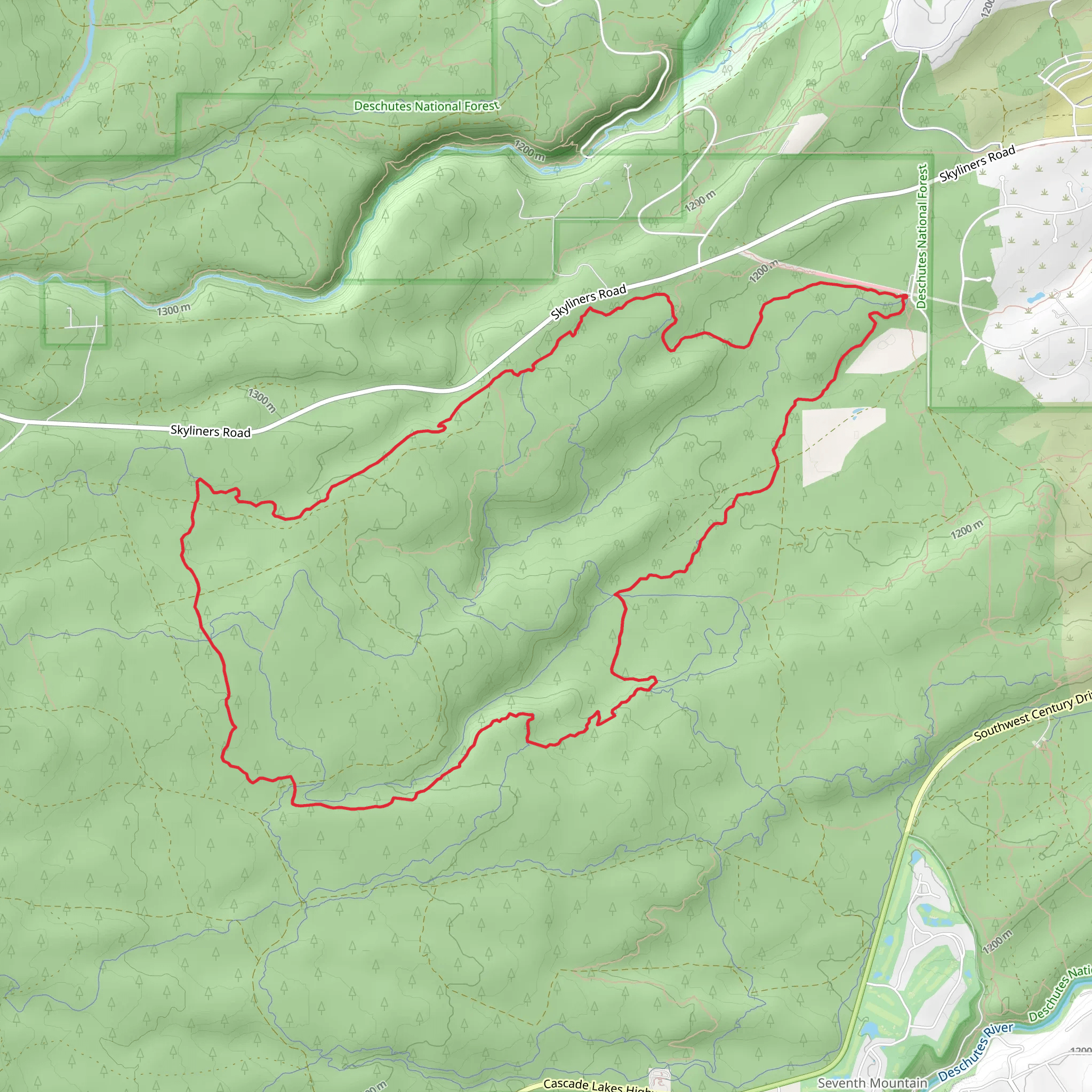 Ben's and Phil's Loop Trail mobile static map