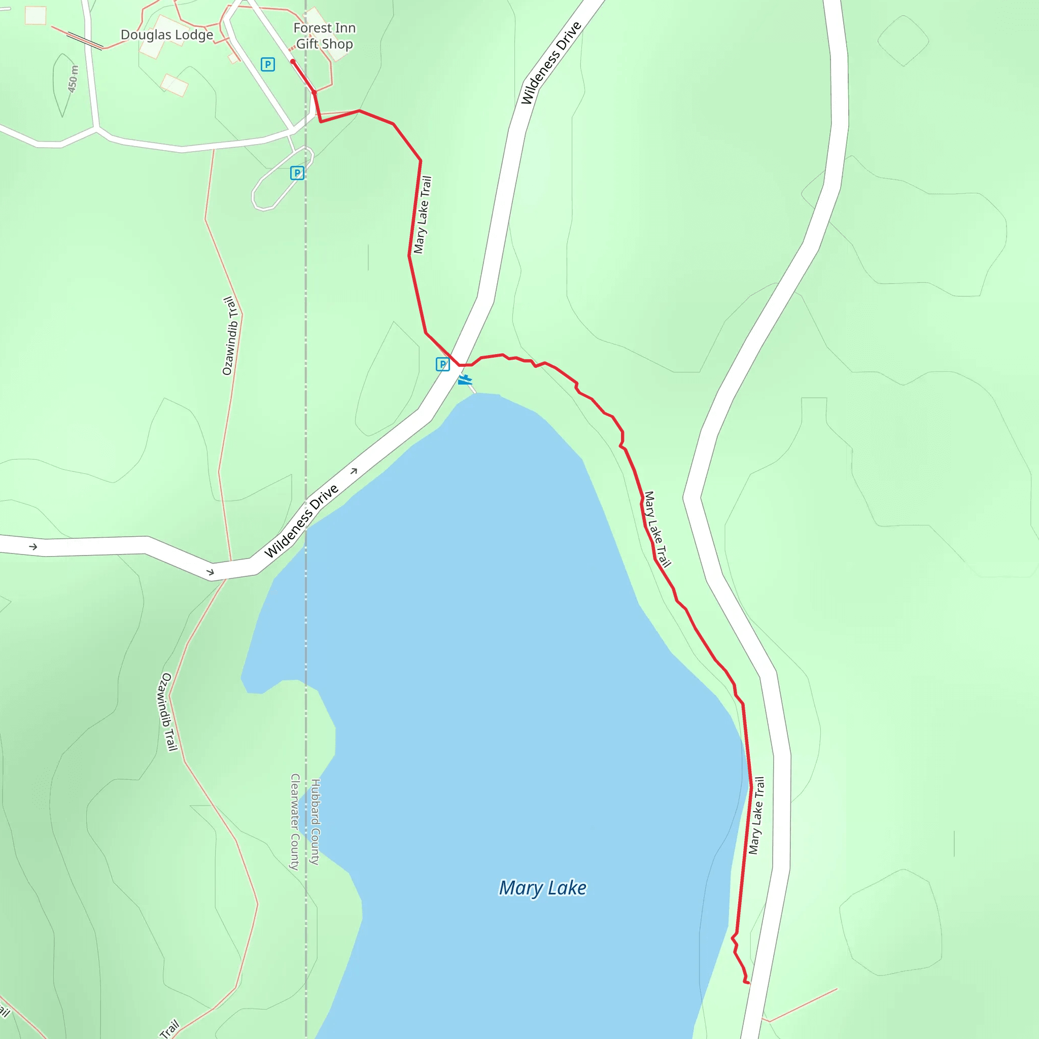 Mary Lake mobile static map