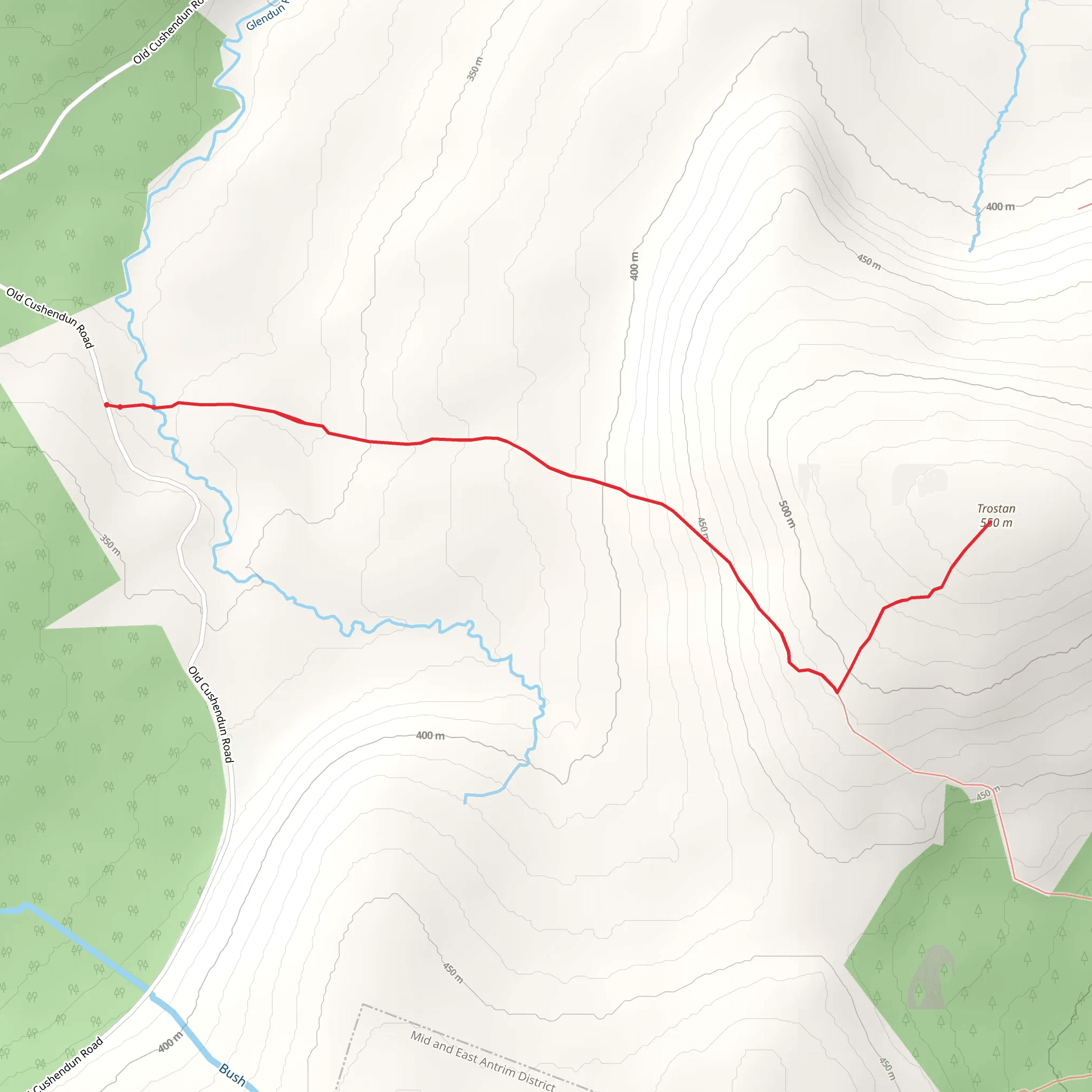 Trostan Mount mobile static map