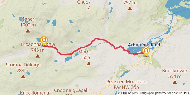 Sandymount to Portmagee stage 29 Map