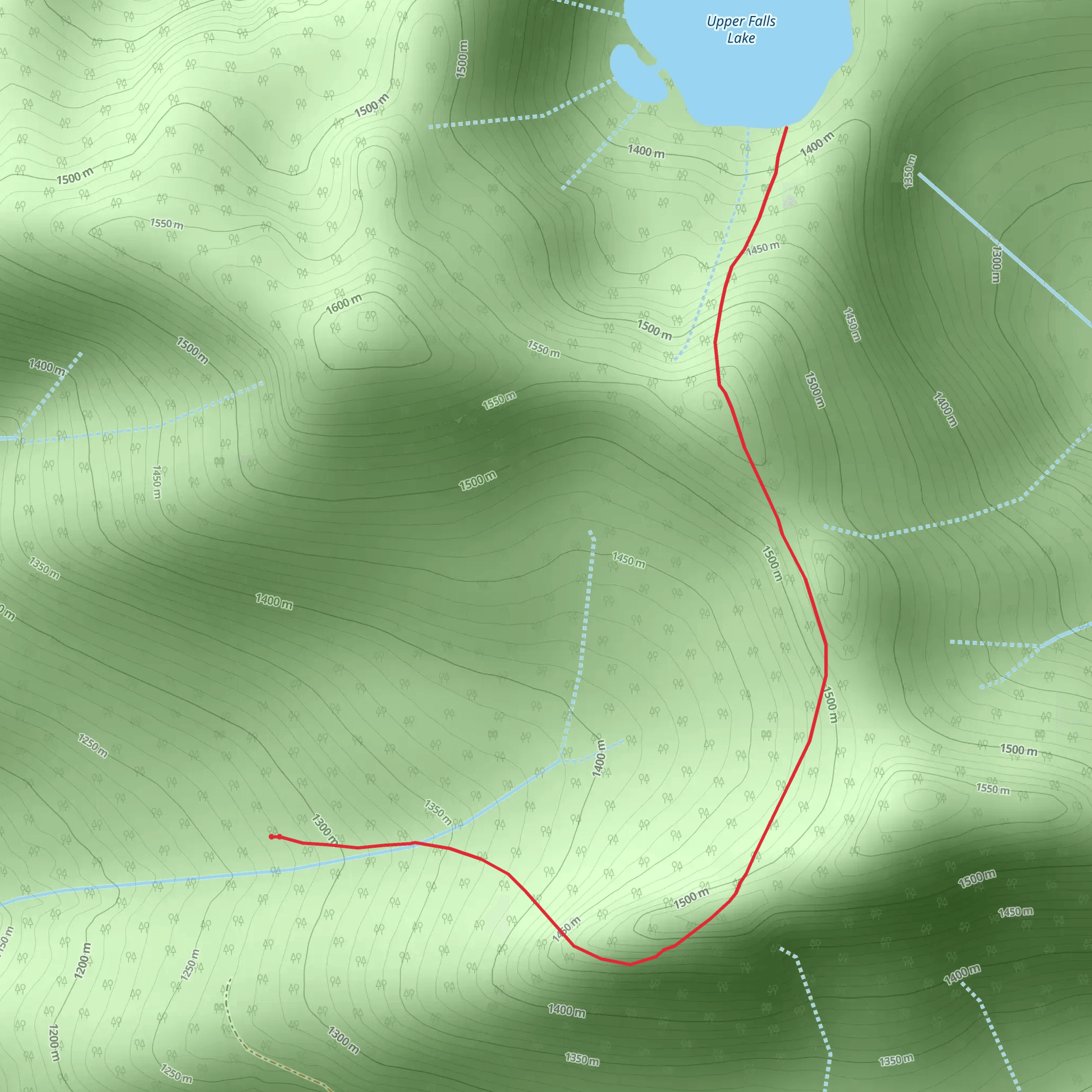 Falls Lake Track mobile static map