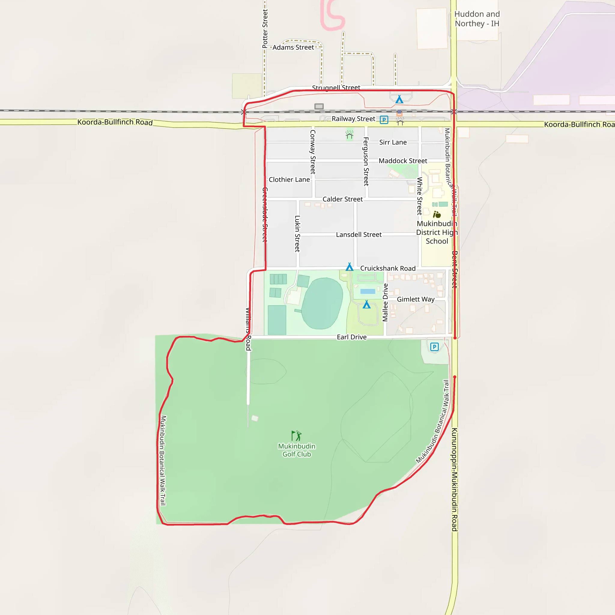 Mukinbudin Botanical Walk Trail mobile static map