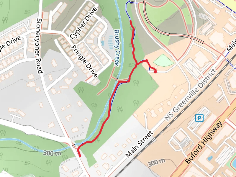 Brushy Creek Walk from Main Street