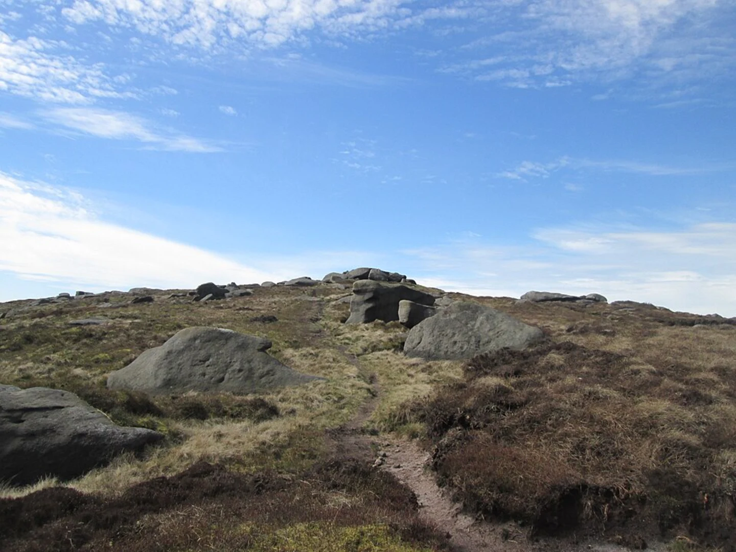 An image depicting the trail Pot Brinks Moor, Rieve Edge and Boulsworth Hill via Bronte Way and its surrounding area.