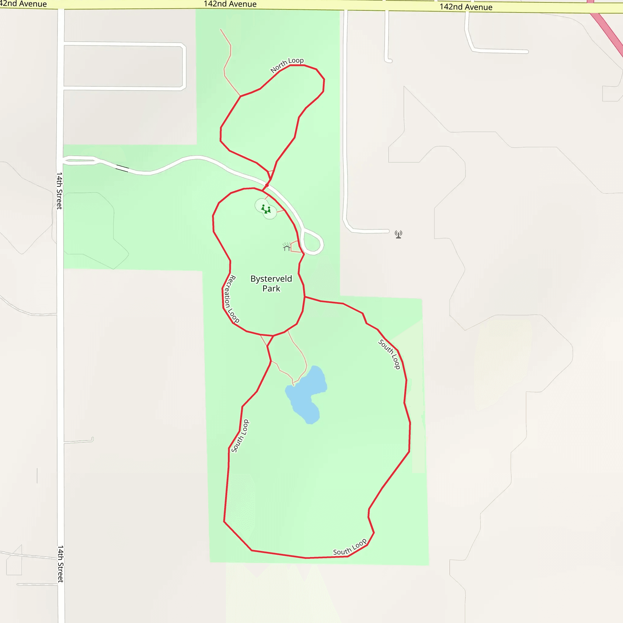 Bysterveld Park Loop mobile static map