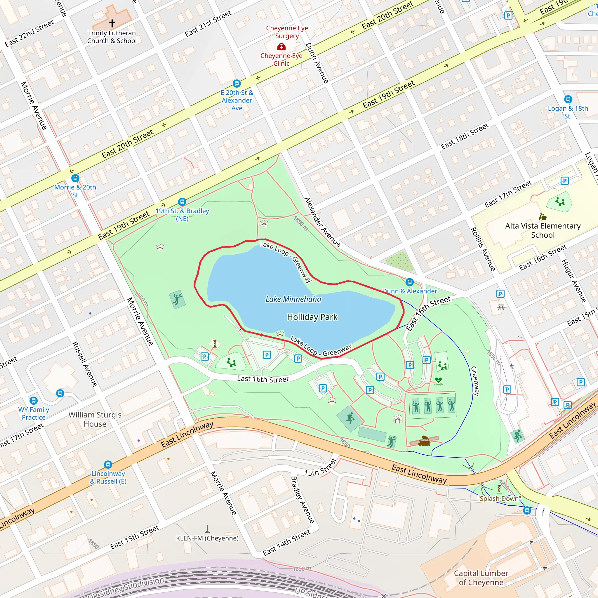 Lake Minnehaha Loop mobile static map