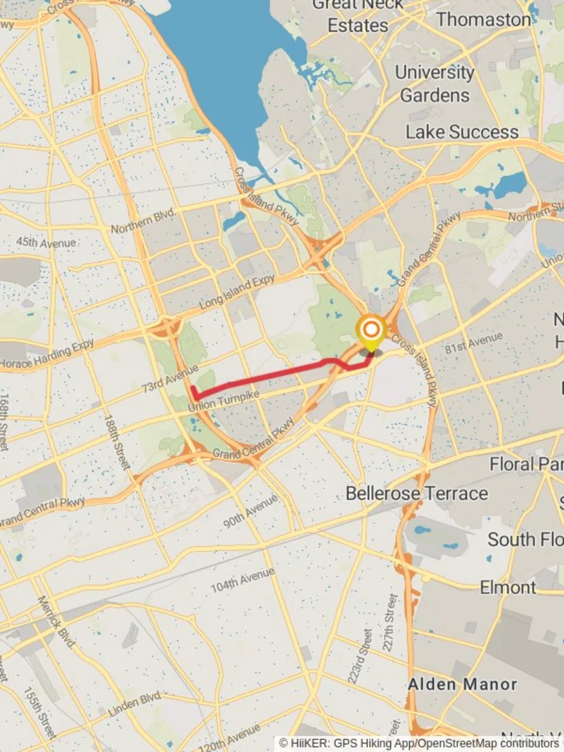 An image depicting the trail Vanderbilt Parkway and its surrounding area.