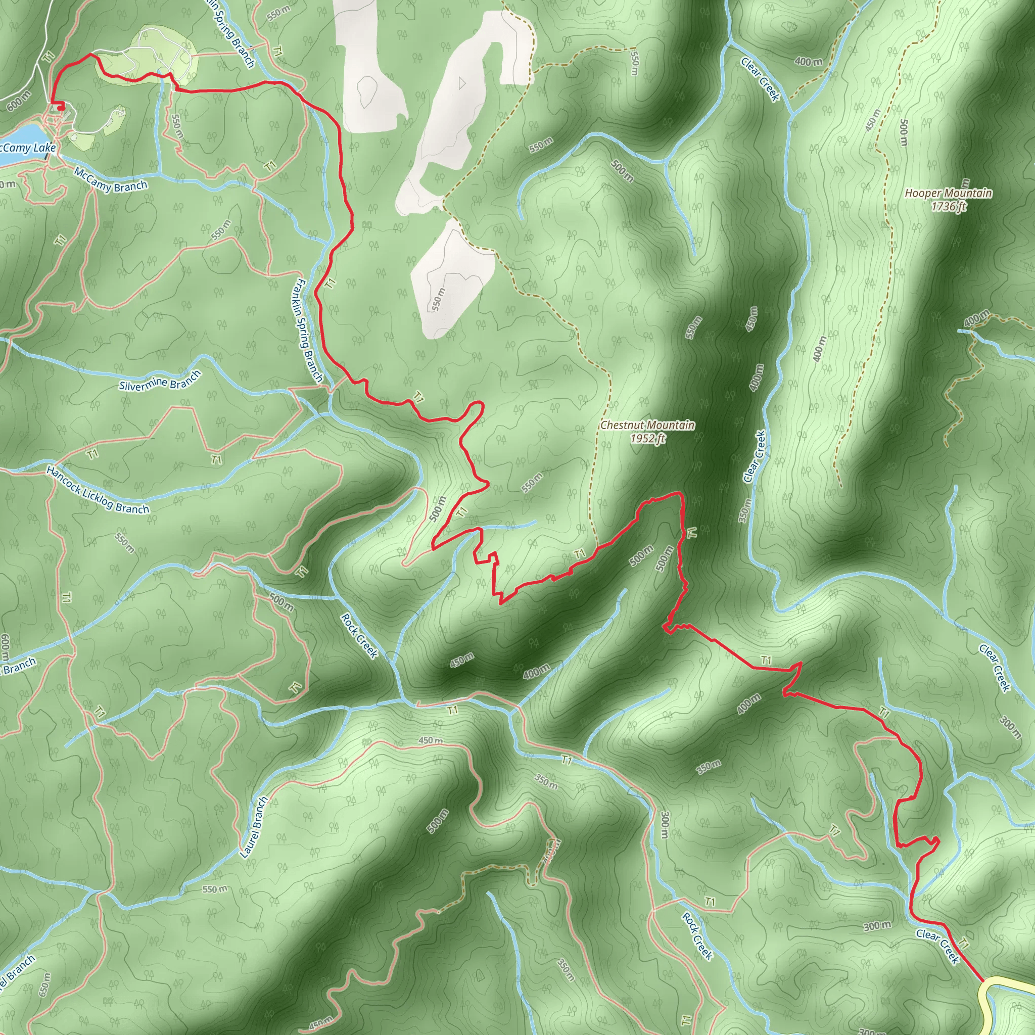 Clear Creek mobile static map