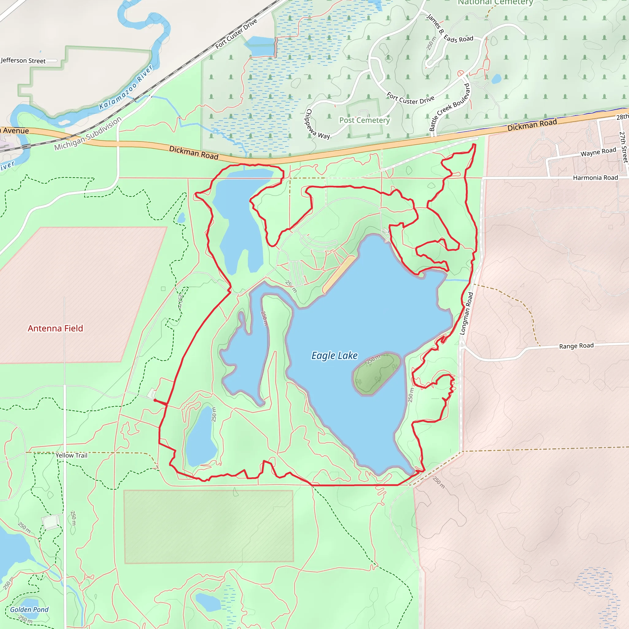 Eagle Lake - Green Loop Trail mobile static map