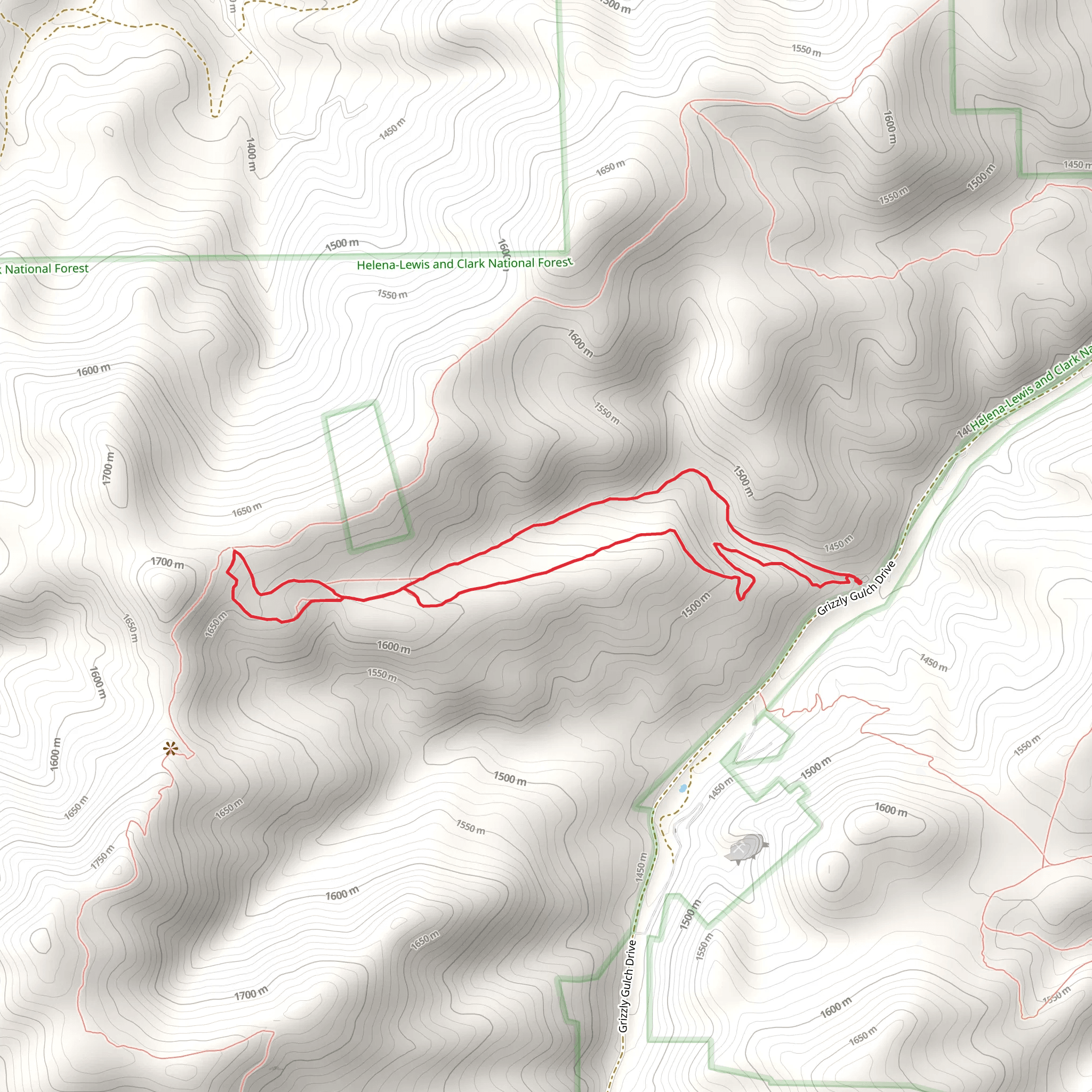 Emmett's Trail and Mini Ridge Loop Trail mobile static map